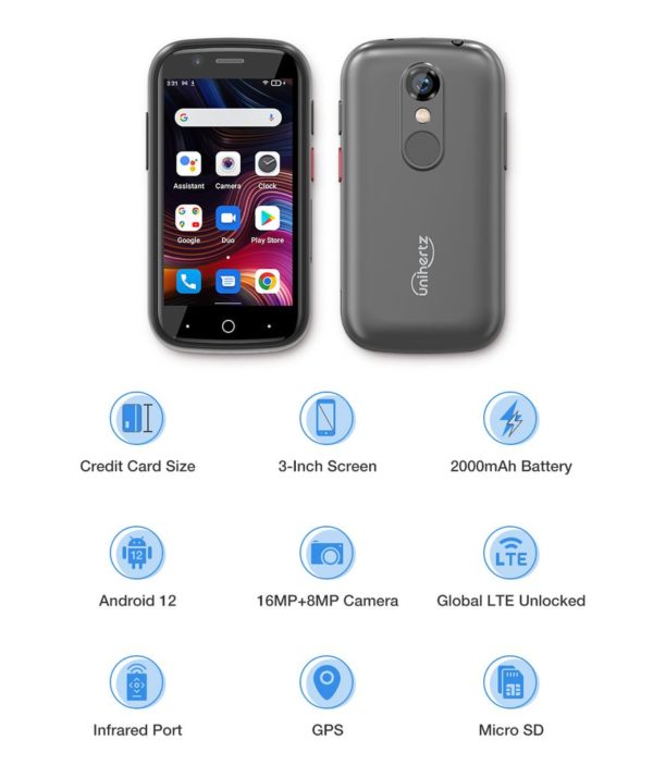 ⁦טלפון סלולרי יבואן רישמי תומך כשר Unihertz Jelly 2E 4RAM + 64GB⁩ – תמונה ⁦2⁩